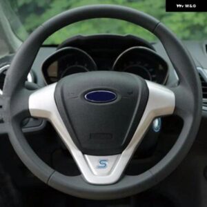 ABS ステアリングホイール トリム スパンコール ステッカー フォード フィエスタMK7エコスポーツフィーゴB-MAX KA+カー スタイリング 自動車アクセサリー - common　red