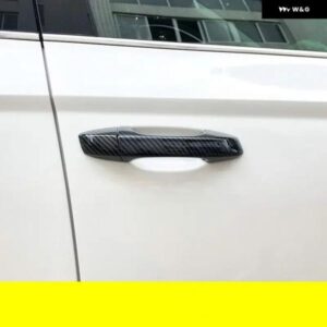 カーボンクロームカーサイド ドアハンドル カバー トリム ステッカー スタイリング アクセサリーシートレオンMK3 2013-2019 - carbon　　2　buttons