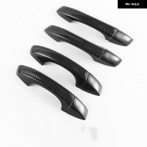 カーボンクロームカーサイド ドアハンドル カバー トリム ステッカー スタイリング アクセサリー フォルクスワーゲン VWアルテオン2017-2023