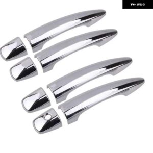 カーボンクロームカー ドアハンドル カバー ステッカー 日産 アルティマ 2019 - 22 スタイリング アクセサリー - silver　2　buttons