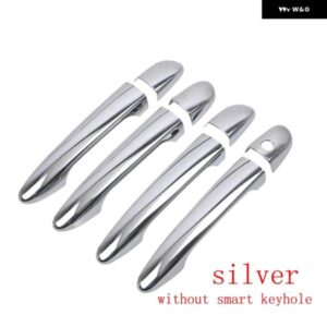 カーボン クローム カー ドアハンドル カバー 装飾 トリム マツダ 2 デミオ 2009 - 13 スタイリング アクセサリー - carbon　no　button