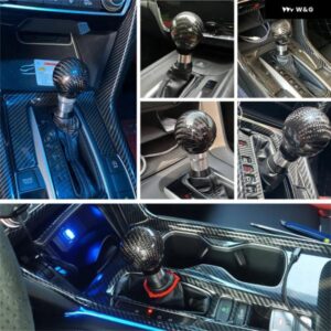 オートマチックカーギア ボックス ハンドル ギア シフト ノブスティック レバー ヘッド マツダ ホンダ シビック フィット - Aluminum-black