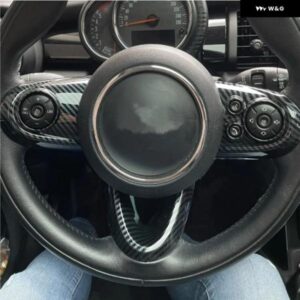 ABSカーボン ステアリングホイール ボタン カバー ステッカー インテリア デコレーションミニクーパーS JCW F55 F54 F56 F57 F60アクセサリー - style　A