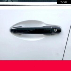シトロエン C1 MK2 2015 - 19 グロスブラッククロームカー ドアハンドル カバー トリム スタイリング アクセサリーオーバーレイ ステッカー - Chrome　2　keyholes
