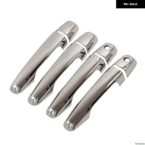 カーボンクロームカー ドアハンドル カバー 三菱 L200 トライトン 2015 - 21 スタイリング アクセサリー - c-2　keyholes