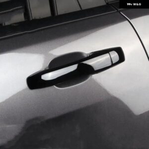クライスラー 300 300C 2005 - 10 光沢ブラッククロームカー ドアハンドル カバー トリム ステッカー スタイリング アクセサリー - silver　2　buttons