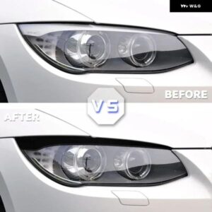 ABS グロスブラック ヘッドライト アイブロウ アイリッド BMW 3シリーズ E92 E93 3シリーズ 2007 - 14 - Carbon　Look