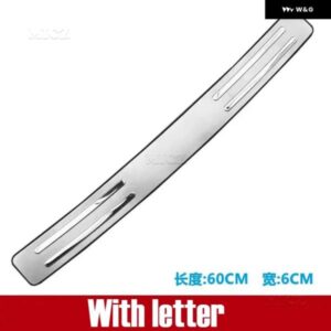 カーアクセサリー フォルクスワーゲン CC 2010 - 2018 ステンレス テールゲート トランク リア バンパー プロテクター シル - Silver　Brushed　B