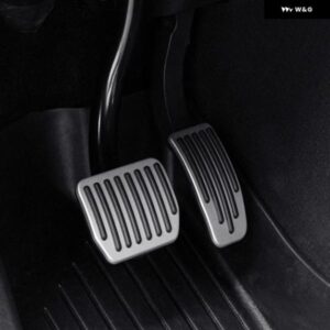 ブレーキペダル パッド カバー TESLA MODEL Y 2022-2025 MODEL 3 HIGHLAND 2024 2025 アルミ 合金 製フットペダルアクセル - RED