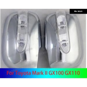 トヨタ マーク II GX100 GX110 1996 1999 2000 2004 2005 ノベル スタイル 2PCS ABS クロームメッキドアミラー カバー LED付き