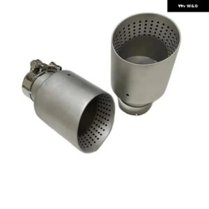 1個 マット ステンレス 車用エキゾーストチップ システム パイプ 汎用 エキゾーストチップ VW GTI MK7 GOLF7 ノズル 60MM 63MM マフラーチップ - 60mm-89mm