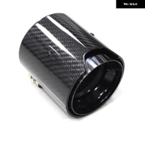 1ピース シルバー M2 M3 M4 M5 M6 パフォーマンス カーボン エキゾースト チップ BMW F87 F80 F82 F83 F90 マフル ノズル テール - silver　63mm-93mm