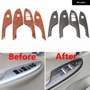 車窓 コントロール パネル ガラスリフタースイッチカバー デコレーションキャップ トヨタ カローラ2007 - 13