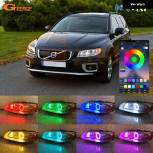 ボルボ XC70 II 2007-2016 キセノン ヘッドライト BTアプリ RFリモート コントロール マルチカラー RGB LED エンジェルアイキット デイライト - Xenon　headlight