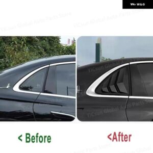 メルセデス ベンツ E クラス W214 2024 2025 車用 リアルーバーウィンドウ サイドシャッターカバー トリム ステッカー ベントスクープ ABS カーボン - Gloss　black