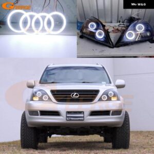 レクサス GX 470 GX470 J120 2003 - 09 超高輝度 COB LED エンジェルアイキット ハローリング カーアクセサリー