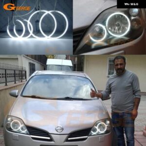 超高輝度CCFL エンジェルアイズ ハローリングキット ライトカーアクセサリー 日産 プリメーラP12 2002-2008 - Headlight　1