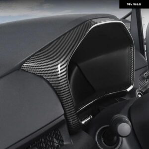 ホンダ CRV 2023 2024 2025 CR-V 6代目ハイブリッド ABS カーボン 車計器 ディスプレイ スピード メーター ゲージカバー アクセサリー - Black
