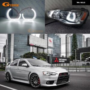 三菱 ランサー VIII 10 X EVO 2008 - 14 超高輝度 DTM M4 スタイル LEDエンジェルアイキット ハローリング