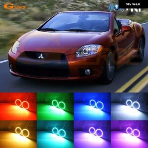 三菱 エクリプス 2006 - 12 BLUETOOTHアプリ 超高輝度マルチカラーRGB LEDエンジェルアイ ハローリング - Xenon　Headlight