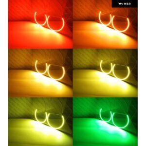 ボルボ V40 2012 - 15 BLUETOOTHアプリ RFリモート マルチカラー 超高輝度 RGB LED エンジェルアイキット ハローリング - Halogen　HD