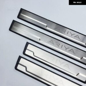 日産 アリアアクセサリー ステンレス クロームドアシルキックプレートガードペダル プロテクター スタイリング - Black2