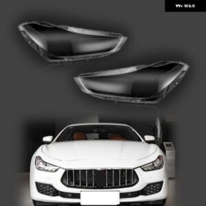 マセラティ ギブリ 2014-2016 車 ヘッドライト レンズ カバー ランプシェード シェルペア