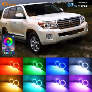 トヨタ ランドクルーザー 200 J2 2012 - 15 BLUETOOTHアプリ マルチカラー 超高輝度 RGB LED エンジェルアイキット ハローリング