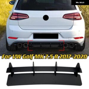車用リア バンパー ディフューザー スポイラー リップ リア バンパー プロテクター リアサイドスプリッターリップ フォルクスワーゲン ゴルフ 7.5 R MK7.5 R