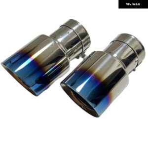 1PPCS 排気ノズル ステンレス メッキ ブルー 大口径 101MM 114MM オープンカーマフラー システム AKテールノズル - 60mm-101mm