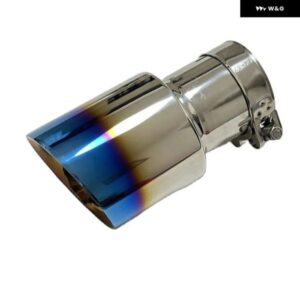 1PPCS 排気ノズル ステンレス メッキ ブルー 大口径 101MM 114MM オープンカーマフラー システム AKテールノズル - 63mm-101mm