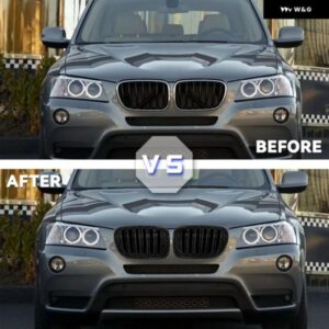 フロントセンターブラックワイドキドニーフード グリル BMW X3 F25 2010 - 13 - M　Colour