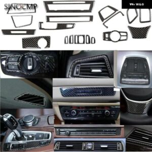 18個 カーボン インテリア フルセット カバー トリム 2011-2017 BMW 5シリーズ F10 カーパーツアクセサリー 内装部品 モールディング