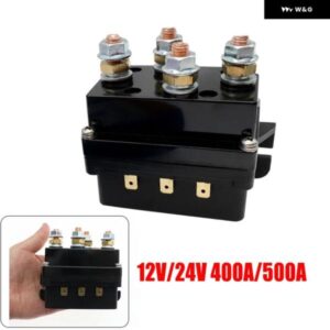 12V/24V ウインチ ソレノイド リレー コントローラ ー 500A DCスイッチ 4WD 4X4 ボート ATV トラック コントロール 電動ワイヤレスリモート コントロール