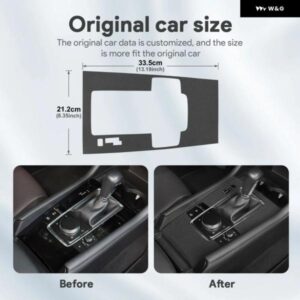 トップスエード トリム LHD RHD ステッカー マツダ 3 アクセラ 2019 - 24 2025 カーセンター コンソール ギア シフト パネル