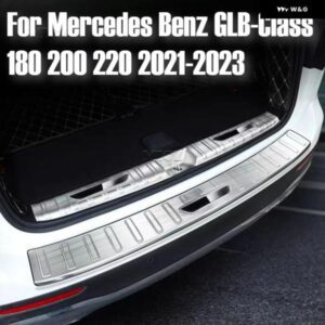 メルセデス ベンツ GLB クラス 180 200 220 2021-2023 車用 ステンレス リア バンパー プロテクター トランク ドアプレートカバー トリム