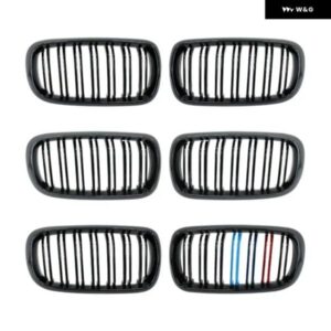 車用フロントキドニー グリル BMW X5 F15 X6 F16 F85 X6M F86 グリル レーシング グリル グロスブラック グリル 自動車アクセサリー ダブルライン - Double　Line　Carbon