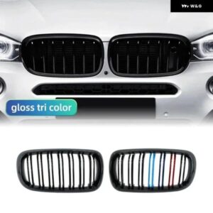 車用フロントキドニー グリル BMW X5 F15 X6 F16 F85 X6M F86 グリル レーシング グリル グロスブラック グリル 自動車アクセサリー ダブルライン - M　Color