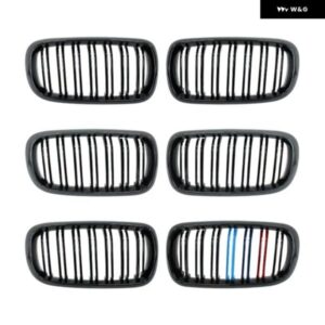 フロント バンパー グリル デュアル2スラットキドニー グリル BMW X5 X6 M F15 F16 F85 F86 14-17 ABSグロスブラック レーシング グリル - Double　Line　Carbon
