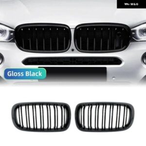 フロント バンパー グリル デュアル2スラットキドニー グリル BMW X5 X6 M F15 F16 F85 F86 14-17 ABSグロスブラック レーシング グリル - M　Color