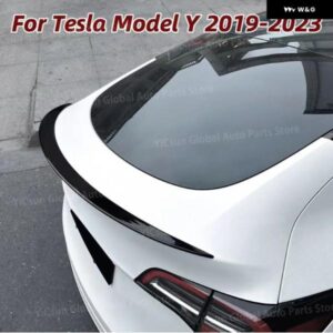 テスラ モデルY 2019 20 21 22 23 カーボン 光沢ブラック ABS プラスチック リア トランク リッド カースポイラー ウィング チューニング 外装 アクセサリー