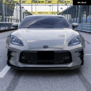 車用フロント バンパー カバー ウインドナイフ フォグランプ トリム ブレード トリム ライト トヨタ GR86 2022+ オートアクセサリー - Carbon　Look