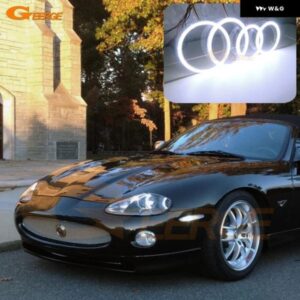 ジャガー XK 8 XK8 XKR X100 1996-2006 超高輝度 COB LED エンジェルアイキット ハローリング カーアクセサリー