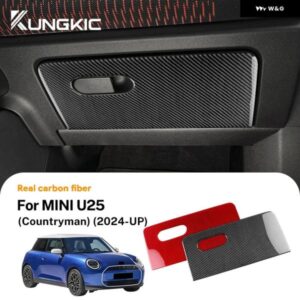 車用副パイロット 収納 ボックス パネル MINI COOPER COUNTRYMAN U25 2024 2025 リアルソフトカーボン ステッカー 内装 トリム