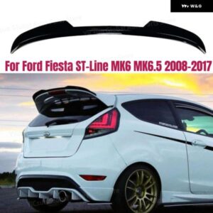 リアルーフスポイラー ウィング フォード フィエスタ ST-LINE MK6 MK6.5 2008-2017 グロスブラック/カーボンルックウィンドウアッパー トランク