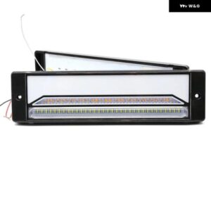 2X 防水 LED トラック トラック ライトトレーラー ブレーキライト ネオンハローテールブレーキストップウィンカー12V / 24Vリアターンバンランプ - 2pcs　Smoking　Lens