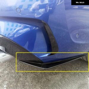 車用リア バンパー ストリップ リップスポイラー ディフューザー スプリッター スクラッチ プロテクター ウィングレット サイドコーナーエクステンション BM - Carbon　Look