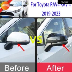 トヨタ RAV4 XA50 2019 - 23 車用バックミラー シェルキャップ カバー トリム