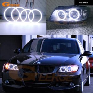 BMW 3シリーズ E90 E91 プレLCI 2005 2006 2007 2008 ヘッドライト 超高輝度 COB LED エンジェルアイ ハローリング カー スタイリング - halogen　HD
