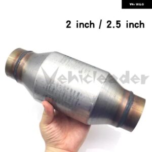 2インチ/2.5インチ 400 CPSI ハイフローレーシング EURO 1 汎用 触媒コンバーター セラミック基板付き 触媒長さ 25.8CM - 2　inch